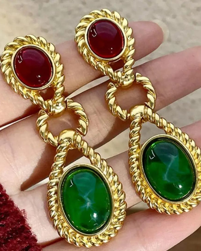 18K Gold Plated Statement Hoop Earrings