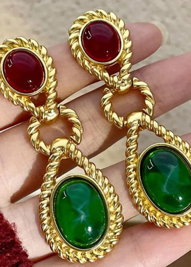 18K Gold Plated Statement Hoop Earrings